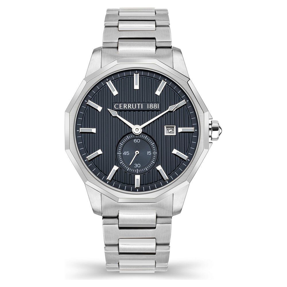 Buy Online Cerruti 1881 Blue Dial Stainless Steel Strap Watch for Men ceciwgh2111802w p Titan