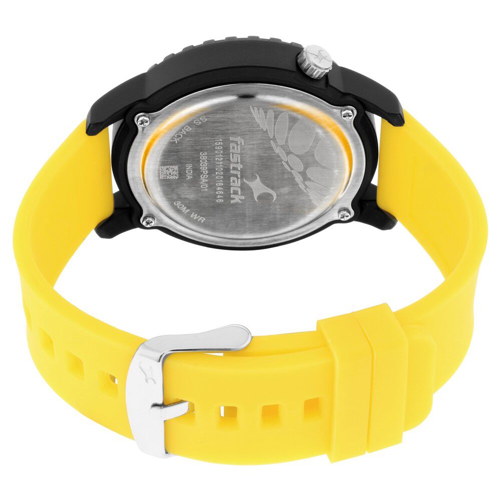 Fastrack Quartz Analog Black Dial Silicone Strap Watch for Unisex