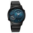 Fastrack Pulse IV Dual Time Watch for Men with Petrol Blue Sunray Dial & Black Metal Strap - image number 1
