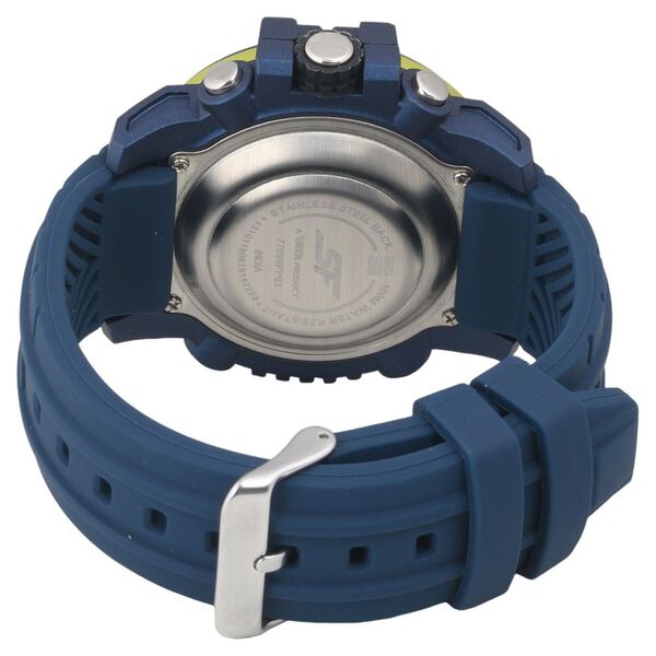 SF Quartz Analog Digital Dial Silicone Strap Watch for Men - image number 3