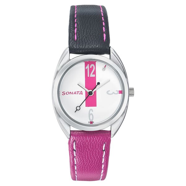 Sonata Quartz Analog White Dial Strap Watch for Women - image number 0