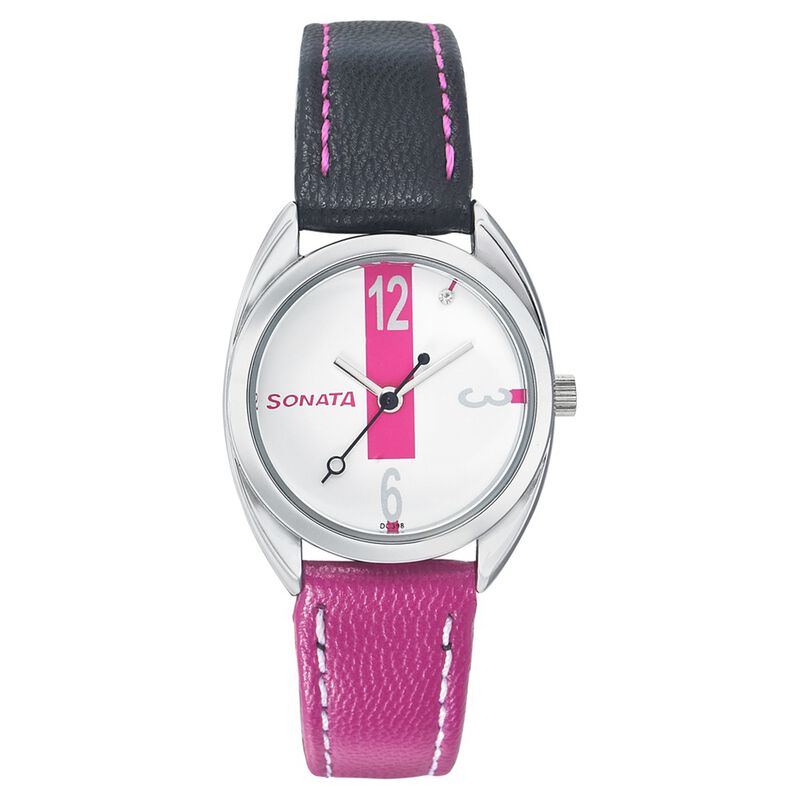 Sonata Quartz Analog White Dial Strap Watch for Women