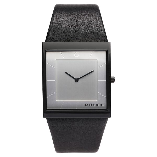 Police Quartz Analog Silver Dial Leather Strap Watch for Men - image number 0