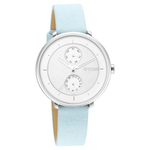 Titan Pastel Dreams Silver Dial Analog Leather Strap Watch for Women - image number 0
