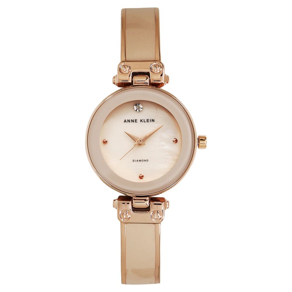 Buy Online Anne Klein Quartz Analog Black Dial Metal Strap Watch