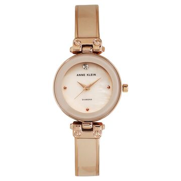 Anne Klein Quartz Analog Mother of Pearl Dial Metal Strap Watch for Women
