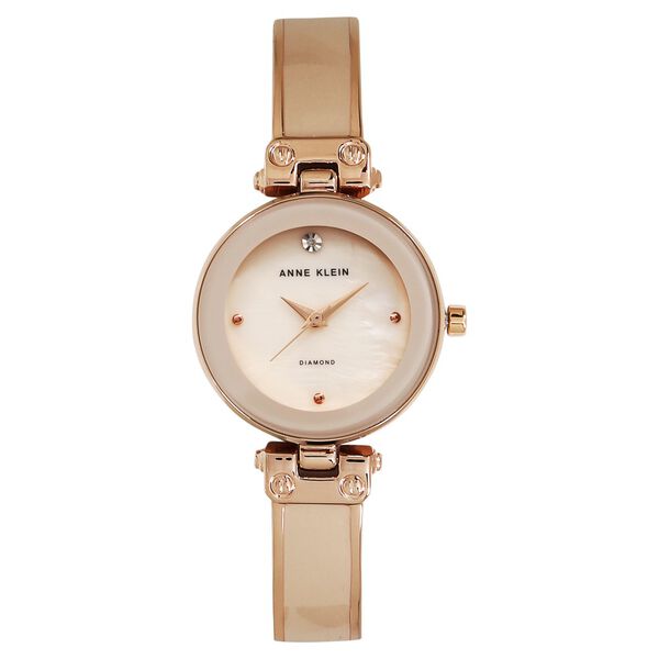 Anne Klein Quartz Analog Mother of Pearl Dial Metal Strap Watch for Women - image number 0