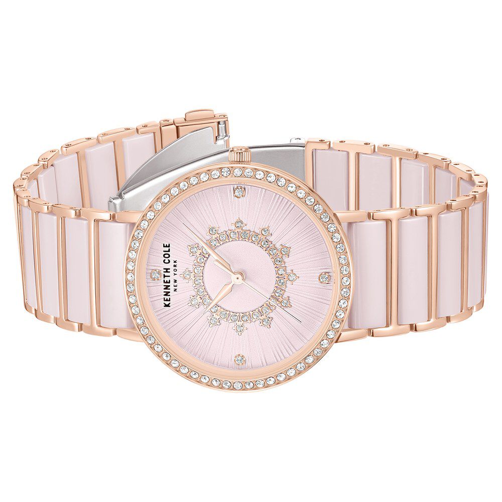 Buy Online Kenneth Cole Quartz Analog Pink Dial Pink Stainless