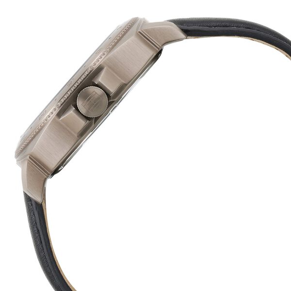Tommy Hilfiger Quartz Analog with Date Black Dial Leather Strap Watch for Men - image number 2