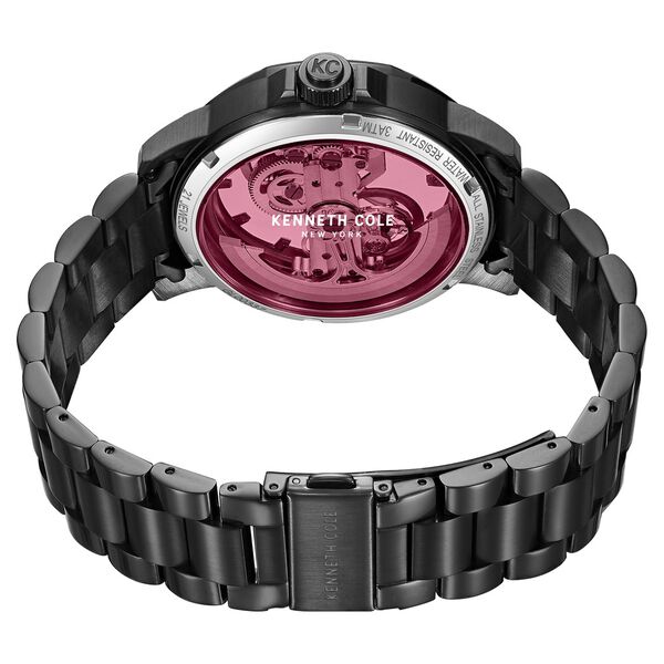 Kenneth Cole Automatic Red Dial Stainless Steel Strap Watch for Men - image number 2