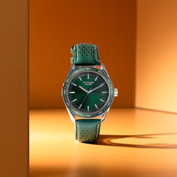 Sonata Poze Quartz Analog Green Dial Green Colour Leather Strap Watch For Men