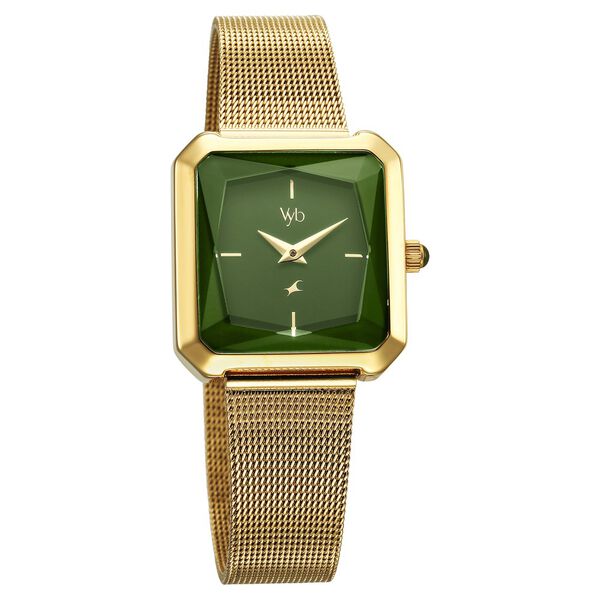 Fastrack Vyb Flare Quartz Analog Green Dial Stainless Steel Strap Watch for  Girls