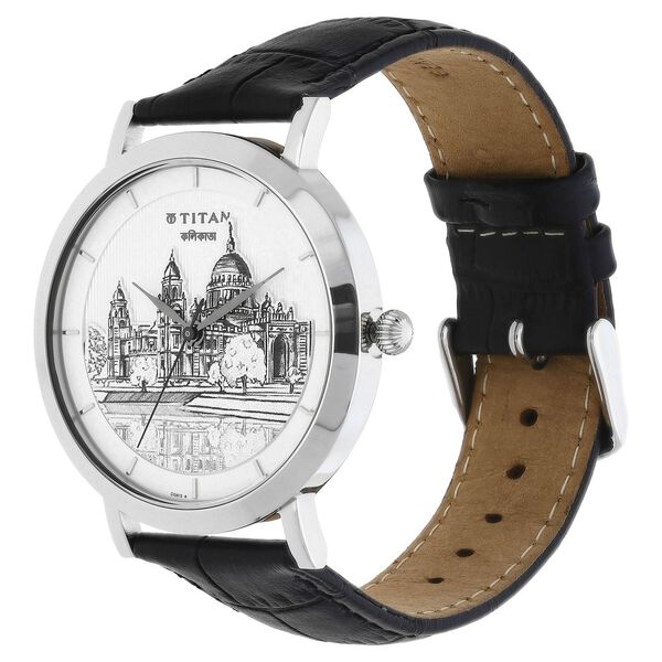 Titan Forever Kolkata Off White Dial Analog Leather Strap watch for Men - image number 1