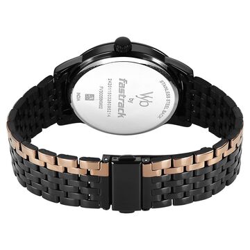 Vyb Phantom By Fastrack Quartz Analog Two Toned Dial Two Toned Stainless Steel Strap Watch For Guys