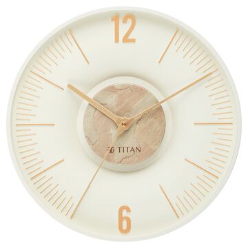 Titan Earth Flare Wall Clock - Pink Sandstone Texture
