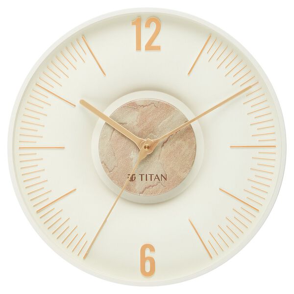 Titan Earth Flare Wall Clock - Pink Sandstone Texture - image number 1