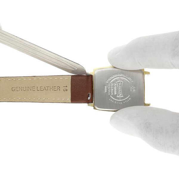 16 mm Tan Genuine Leather Strap for Women - image number 5
