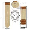 24 mm Tan Genuine Leather Strap for Men - image number 1