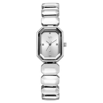 Vyb Celeste By Fastrack Quartz Analog Silver Dial Silver Metal Strap Watch For Girls