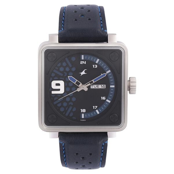 Buy Online Fastrack Loopholes Quartz Analog with Day and Date Blue