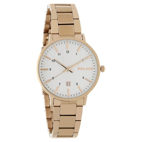 Police Quartz Analog with Date White Dial Stainless Steel Strap Watch for Men - image number 1