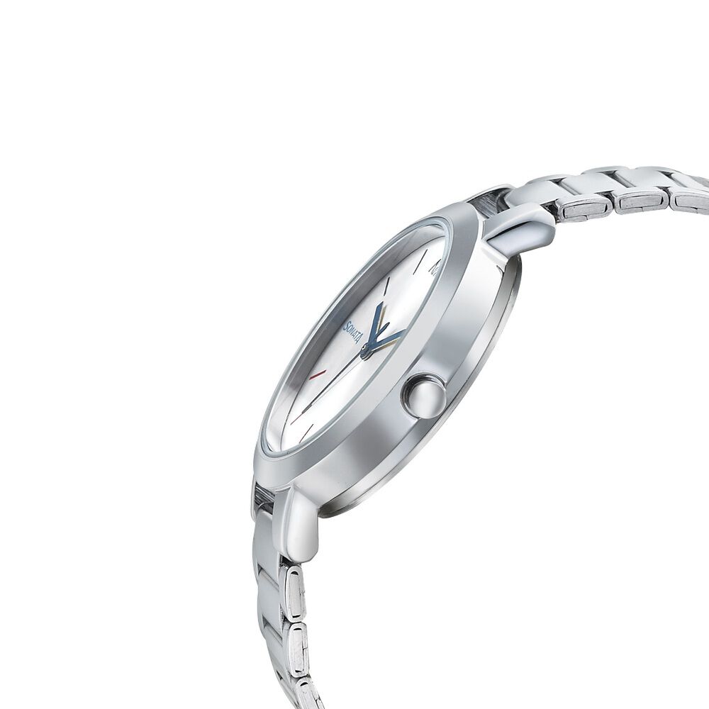 Buy Online Sonata Quartz Analog Silver Dial Stainless Steel Strap