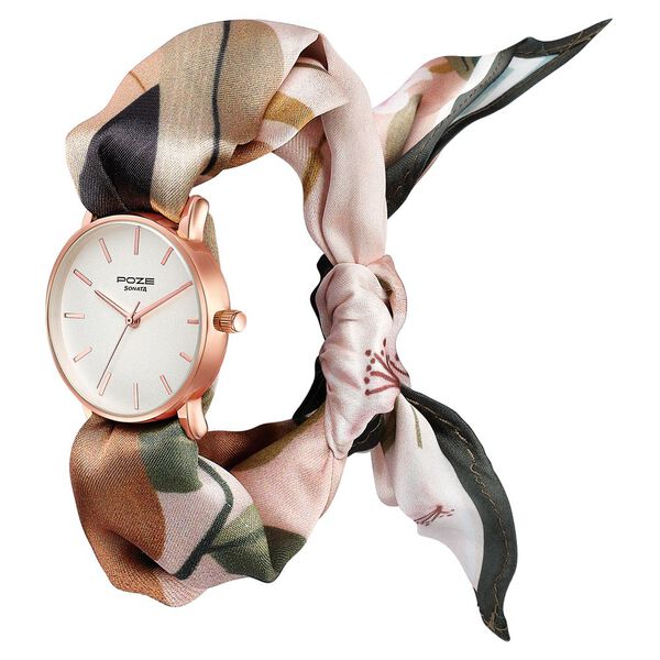 Sonata Poze Quartz Analog White Dial Multicoloured Colour Fabric Strap Watch For Women - image number 4