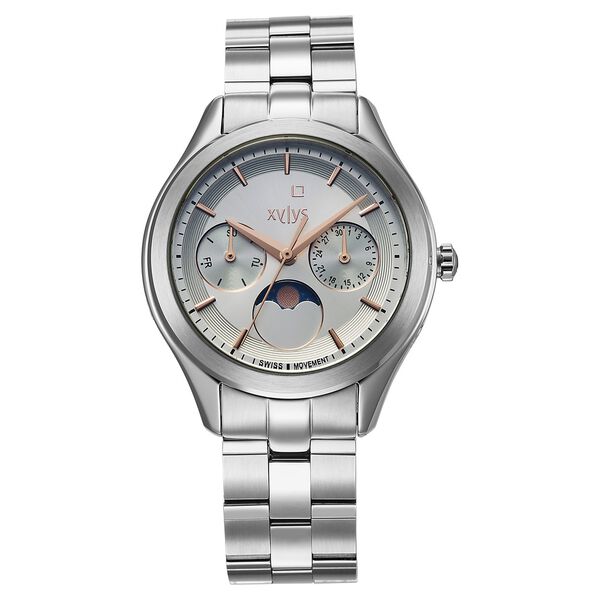 Xylys Swiss Quartz Blue Dial Silver Stainless Steel Strap Watch For Women - image number 0