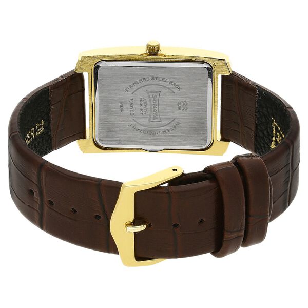 Sonata Quartz Analog White Dial Leather Strap Watch for Men - image number 3