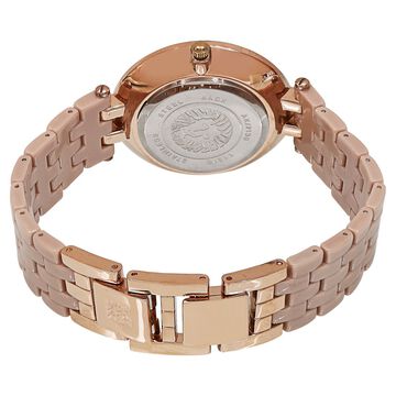 Anne Klein Quartz Analog Mother of Pearl Dial Ceramic Strap Watch for Women