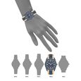 Anne Klein Quartz Analog Blue Dial Rose Gold Plastic Strap Watch For Women - image number 3