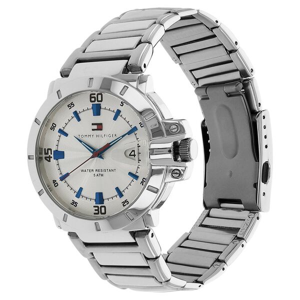 Buy Online Tommy Hilfiger Quartz Analog Silver Dial Bimetal Strap Watch ...