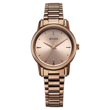 Titan Karishma Quartz Analog Brown Dial Brown Stainless Steel Strap Watch For Women