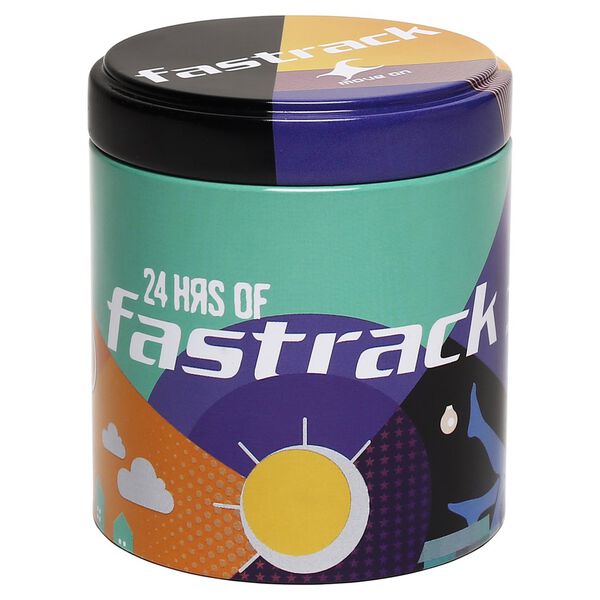 Fastrack Quartz Analog with Day and Date Blue Dial Leather Strap Watch for Guys - image number 5