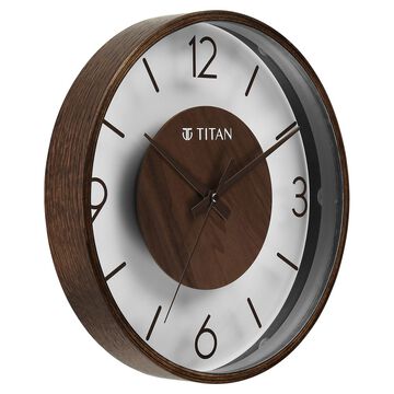 Titan Glass-Wood Fusion Wall Clock