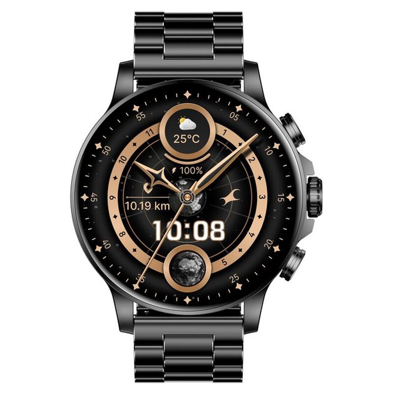 Fastrack Marvellous FX2 Unisex Smart Watch With Black Metal Strap