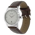 Sonata Quartz Analog Silver Dial Leather Strap Watch for Men - image number 1