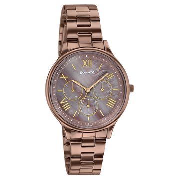 Sonata Women's Work Wear beautiful brown Watch - Premium Multifunction design for everyday style