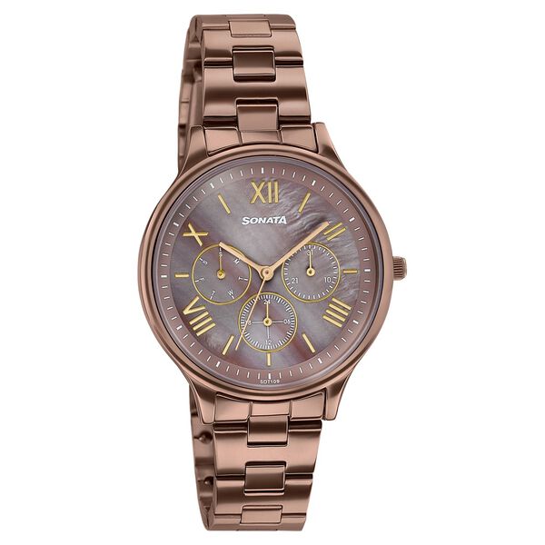 Sonata Women's Work Wear beautiful brown Watch - Premium Multifunction design for everyday style - image number 1