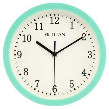 Titan Classic Wall Clock White Wall Clock with Silent Sweep Technology - 25.0 cm x 25.0 cm (Small)