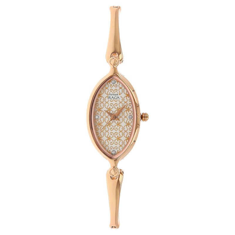Titan Raga World Cities Silver Dial Analog Metal Strap Watch for Women