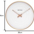 Titan Metallic Wall Clock with rose Gold Frame and Multi-layered White Dial 30 cm x 30 cm (Medium Size) - image number 5