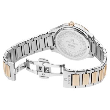 Aigner Quartz Analog Blue Dial Two Toned Stainless Steel Strap Watch For Men