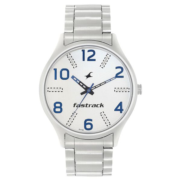 Fastrack Denim Quartz Analog White Dial Stainless Steel Strap Watch for Guys - image number 0