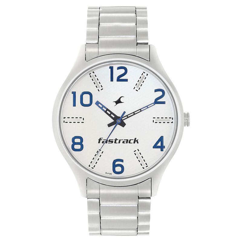Fastrack Denim Quartz Analog White Dial Stainless Steel Strap Watch for Guys - image number 0