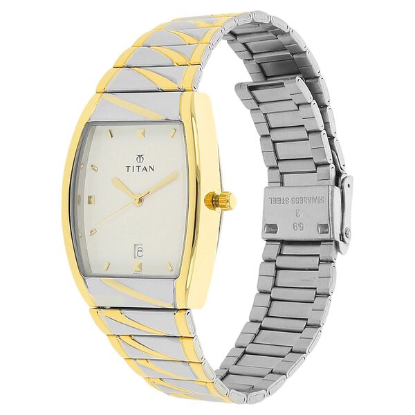 Titan Analog with Date White Dial Stainless Steel Strap watch for Men - image number 1