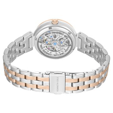Kenneth Cole Automatic Automatic Mother Of Pearl Dial Two Toned Stainless Steel Strap Watch For Women