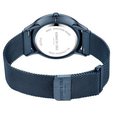 Kenneth Cole Blue Dial Quartz Analog with Date Stainless Steel Strap Watch for Men