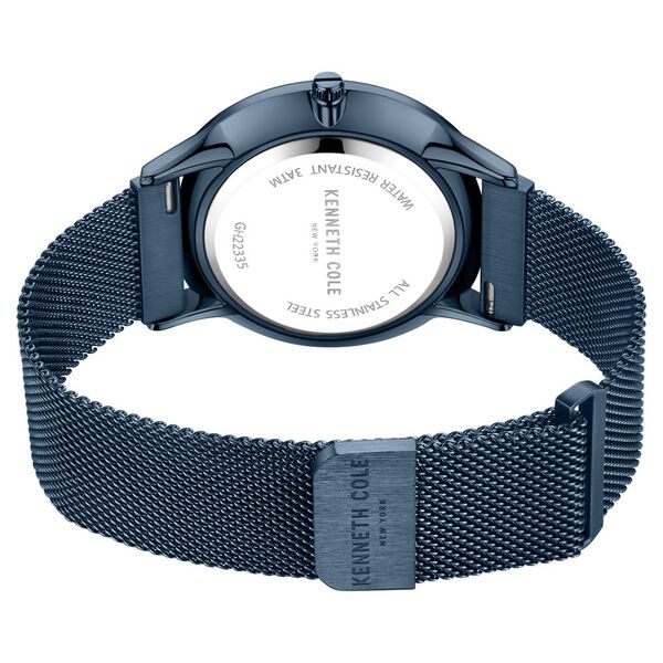 Kenneth Cole Blue Dial Quartz Analog with Date Stainless Steel Strap Watch for Men - image number 4