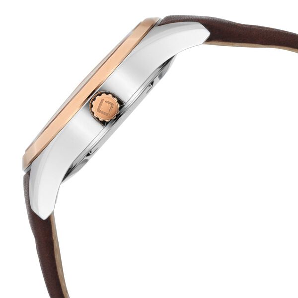 Xylys Swiss Multifunction Brown Leather Strap White Dial Watch For Men - image number 3